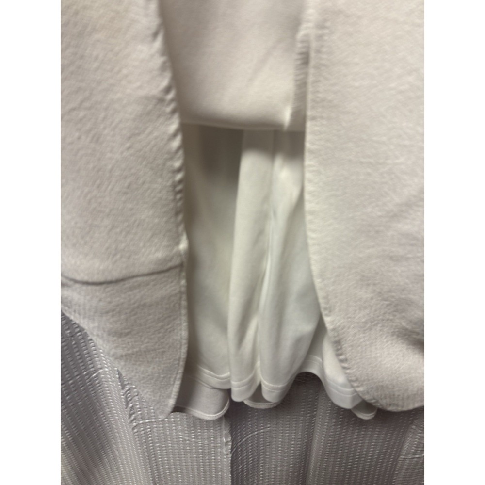 She + Sky Women's White Textured Size Large A Line Mini Dress Pleated Sleeveless - Picture 12 of 14